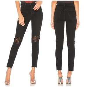 MOTHER The Super Stunner Ankle Fray in Baa Baa Black Sheep Size 26 *FLAW